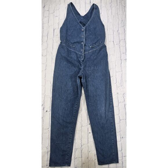 Osh Kosh WOMENS SIZE 10 Denim Overalls Blue Union MADE IN USA VINTAGE 80s